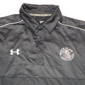 White Claw Under Armour Men's Size - XL Black Embroidered Short Sleeve Golf Polo
